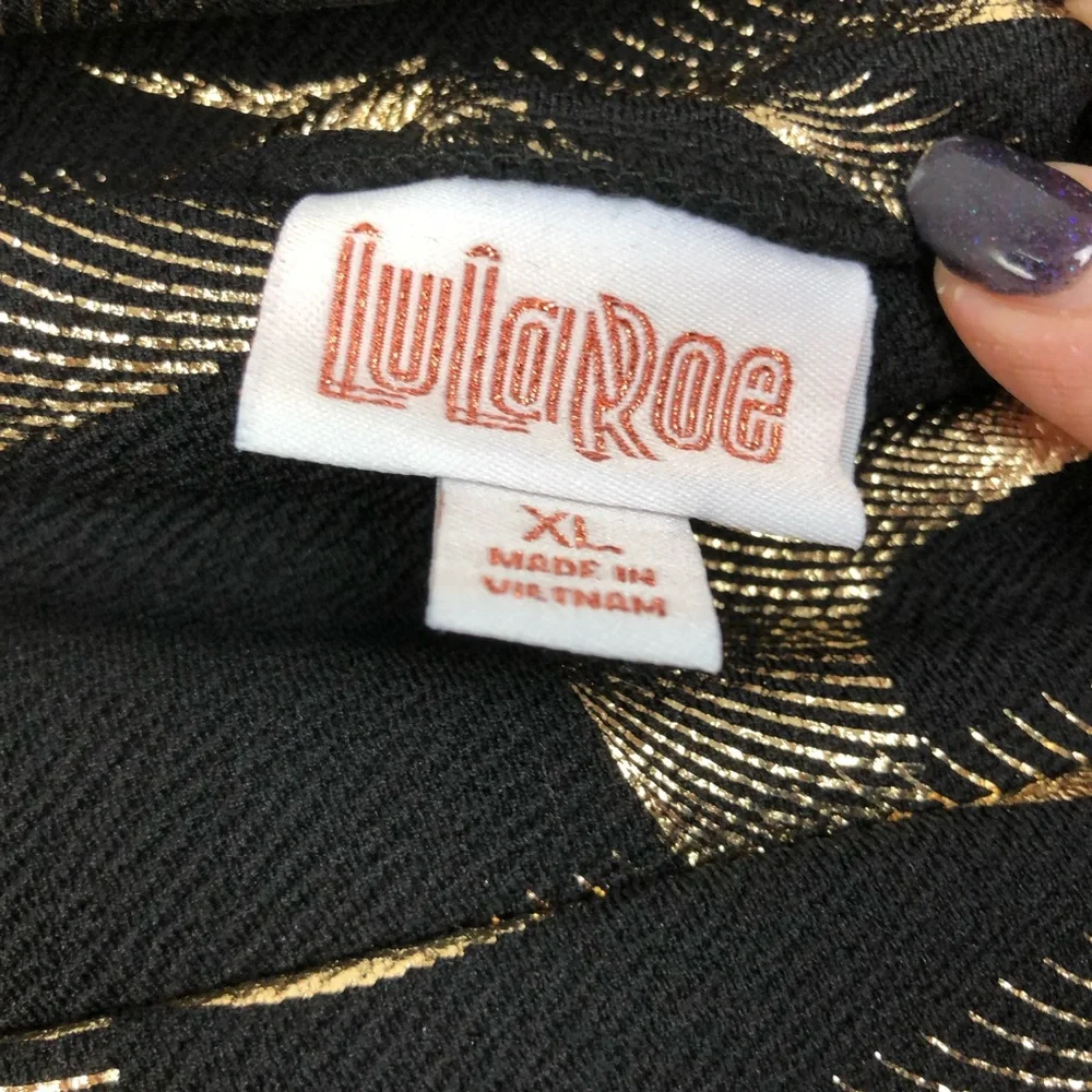 LuLa Roe Black & Gold Skirt